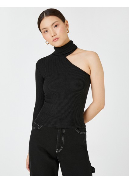 Uzun Kollu Tişört Balıkçı Yaka Tek Omuz modelleri