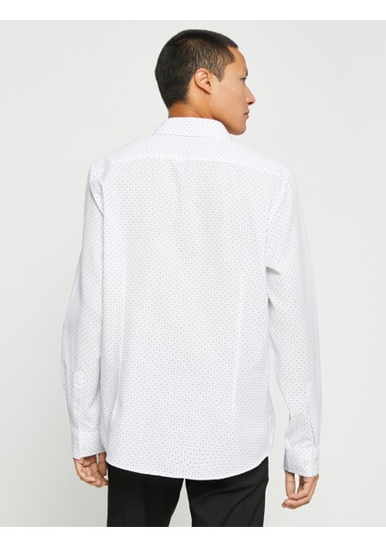 Basic Gömlek Klasik Yaka Uzun Kollu Slim Fit
