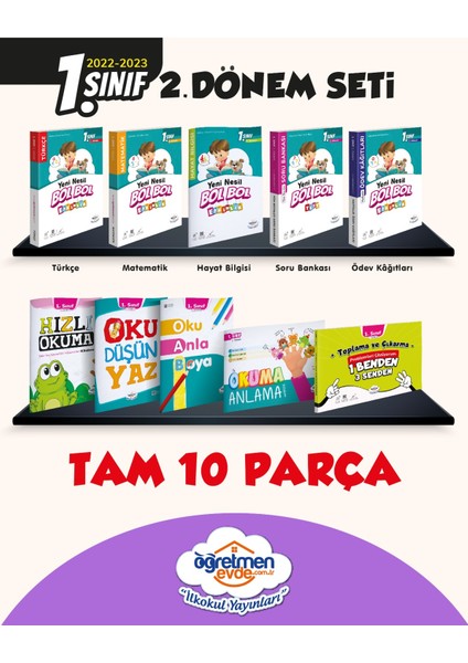 1. Sınıf 2. Dönem Seti 10 Parça