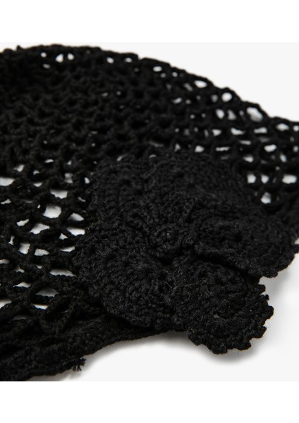 File Örgülü Çiçek Motifli Şapka - Melis Ağazat X Koton fiyatları