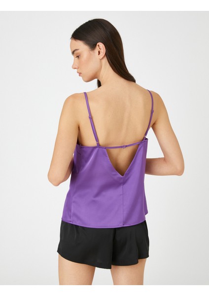 Saten Pijama Üstü Atlet İnce Askılı Dantelli fırsatları