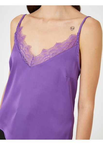 Saten Pijama Üstü Atlet İnce Askılı Dantelli indirimleri