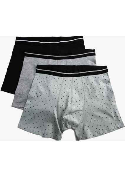 Basic 3'lü Boxer Seti Geometrik Desenli