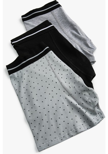 Basic 3'lü Boxer Seti Geometrik Desenli