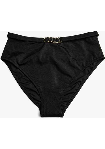 Yüksek Bel Bikini Altı Metal Halka Aksesuar Detaylı