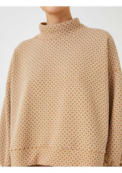 Oversize Tişört Uzun Kollu Yarım Balıkçı Yaka indirimleri