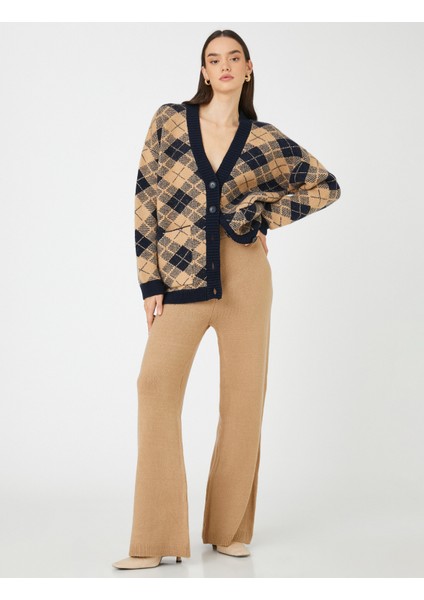 Triko Pantolon Bol Paça Beli Lastikli