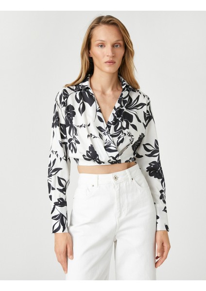 Crop Anvelop Bluz Uzun Kollu Gömlek Yaka modelleri