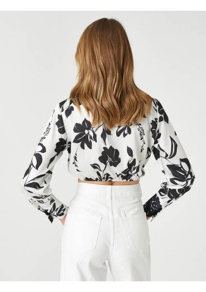 Crop Anvelop Bluz Uzun Kollu Gömlek Yaka fırsatları