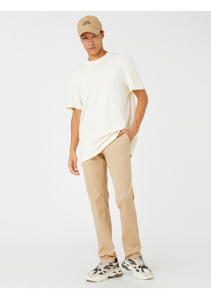 Basic Gabardin Pantolon Slim Fit Düğmeli Cep Detaylı fiyatları