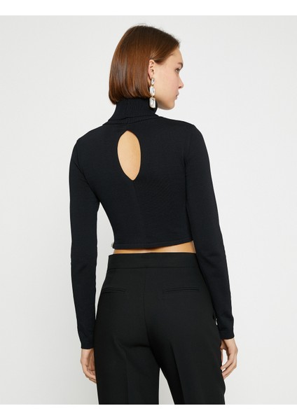 Beli Taşlı Crop Boğazlı Kazak indirimleri