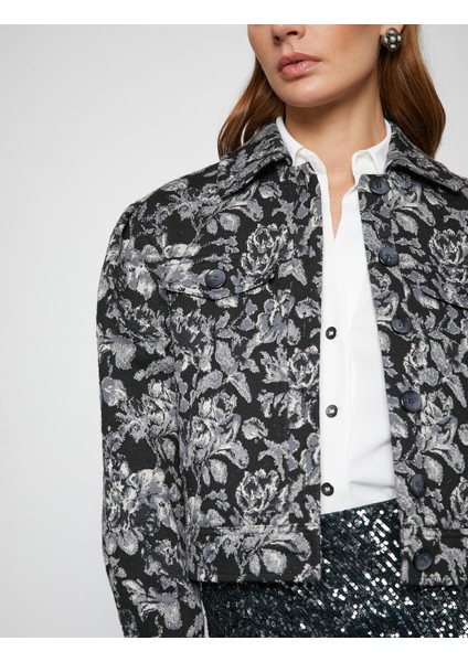 Melis Ağazat X Koton - Jakarlı Balon Kollu Crop Ceket indirimleri