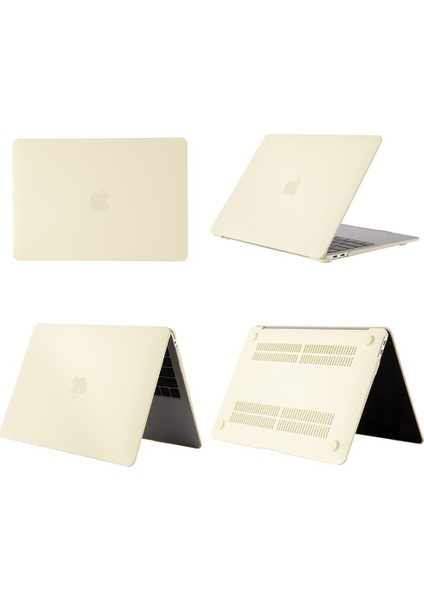 MacBook Air M2 13.6 A2681 2022 Cream Kılıf Kapak Ultra Ince Koruma