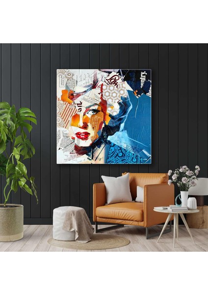 Marilyn Monroe Dergi Kolajı Kanvas Tablo