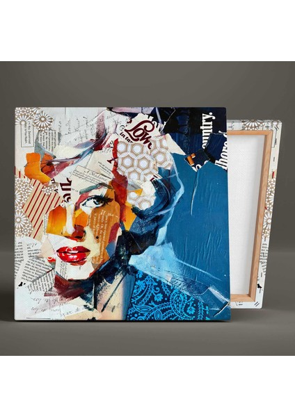 Marilyn Monroe Dergi Kolajı Kanvas Tablo