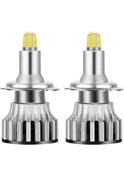 2 Adet Parlak Su Geçirmez 4 Taraf Araba Far LED Foglight Ampul 6500 K Lamba 9006 (Yurt Dışından)