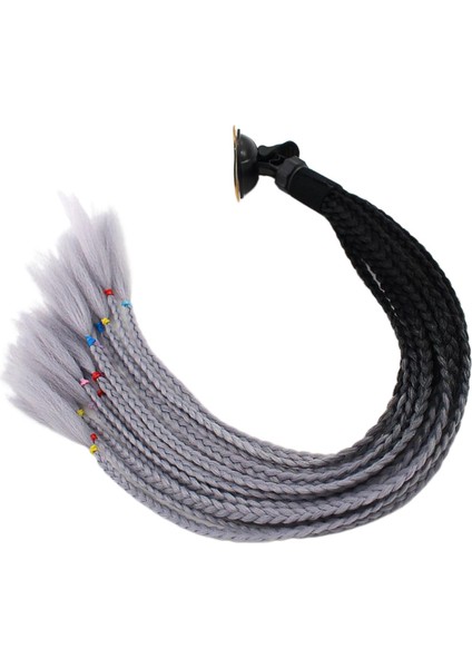 Motosiklet Siyah Gri Için 55CM Saç Gradyan At Kuyruğu (Yurt Dışından)