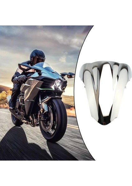 Motosiklet Ön Camlar Motosiklet Malzemeleri Pc Honda VFR800 02-2012 Gümüş Için Fit (Yurt Dışından)