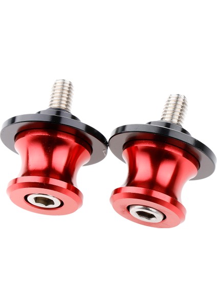 2 Adet Evrensel Çerçeve Standı Vidalı Salıncak Kolu Makaraları Kaydırıcı 8mm Kırmızı (Yurt Dışından)