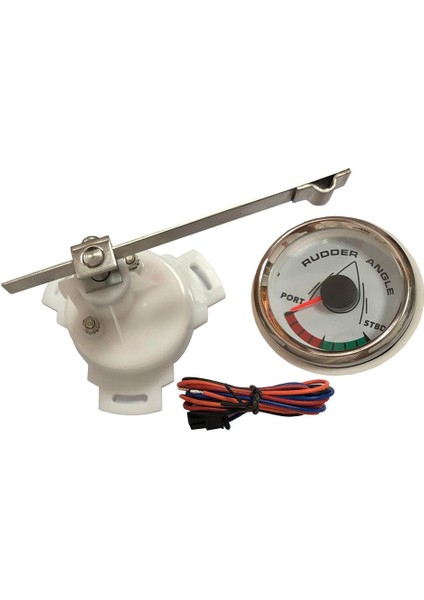 Çiftleşme Sensörü ile Deniz Dümen Açısı Göstergesi 0-190Ω 52MM Krom Beyaz (Yurt Dışından)
