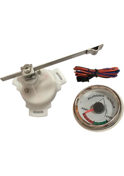 Çiftleşme Sensörü ile Deniz Dümen Açısı Göstergesi 0-190Ω 52MM Krom Beyaz (Yurt Dışından)