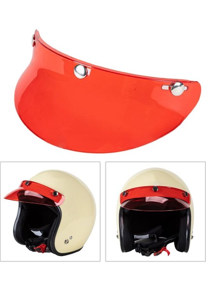 3 Snap Visor Pik Güneş Gölgesi Koruyucu 15CMX5CM Şeffaf Kırmızı (Yurt Dışından) modelleri
