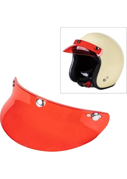 3 Snap Visor Pik Güneş Gölgesi Koruyucu 15CMX5CM Şeffaf Kırmızı (Yurt Dışından) indirimleri