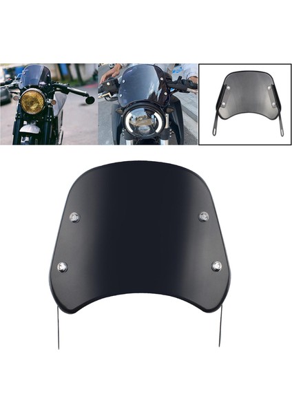 Motosiklet Parçaları Için 5-7 Inç Motosiklet Far Ön Cam Rüzgar Deflektörü Siyah (Yurt Dışından) modelleri