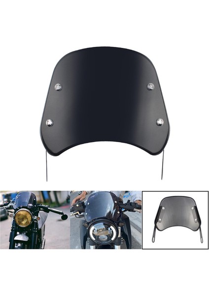 Motosiklet Parçaları Için 5-7 Inç Motosiklet Far Ön Cam Rüzgar Deflektörü Siyah (Yurt Dışından) fırsatları