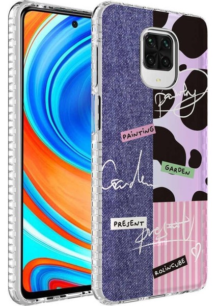Xiaomi Redmi Note 9s Kılıf Airbag Kenarlı Renkli Desenli Elegans Silikon