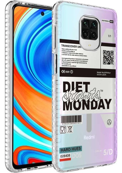 Xiaomi Redmi Note 9s Kılıf Airbag Kenarlı Renkli Desenli Elegans Silikon