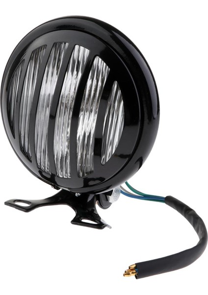 6 Inç 152MM Retro Tarzı Motosiklet Farları Metal Muhafaza Halojen Mühürlü Örgü Kiriş 12V (Yurt Dışından)