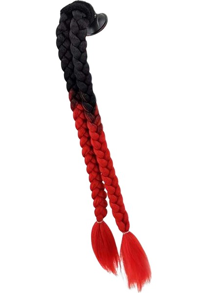 Motosiklet Örgüleri Ponytail Dişi Kırmızı Için Dekor Dekor (Yurt Dışından)