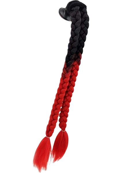 Motosiklet Örgüleri Ponytail Dişi Kırmızı Için Dekor Dekor (Yurt Dışından)