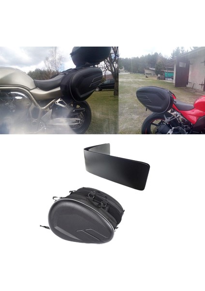 Motosiklet Saddlebags Su Geçirmez Bagaj Çantaları Pu Deri (Yurt Dışından)