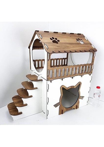 Kedi Evi 2 Katlı 70X42X35 cm 3 mm Mdf