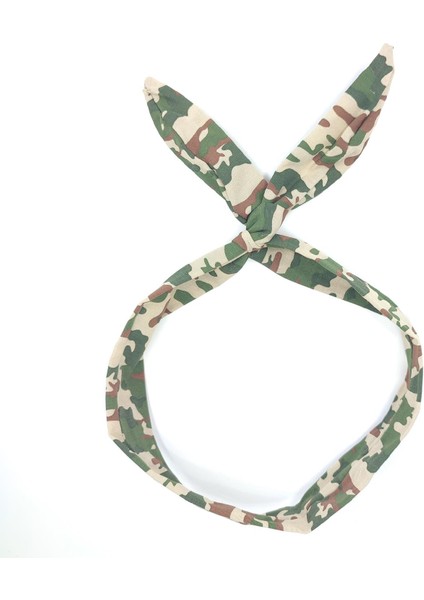 Mordino Çöl Kamuflaj Telli Saç Bandı