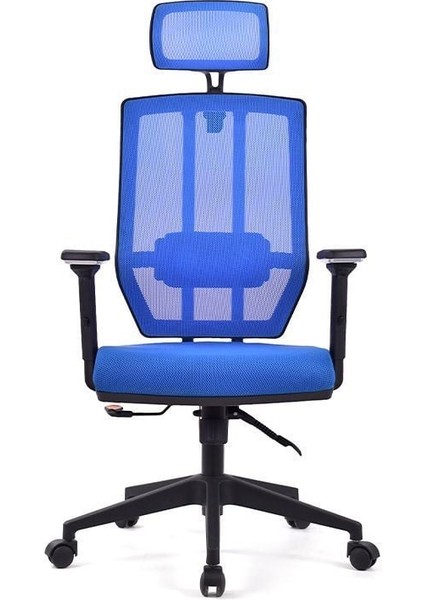 Koltuk Stilim Sera Mavi Fileli Pls Makam Koltuğu Ofis Koltuğu