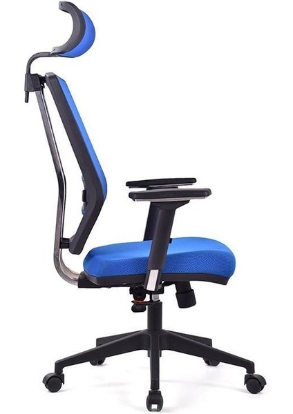 Koltuk Stilim Sera Mavi Fileli Pls Makam Koltuğu Ofis Koltuğu