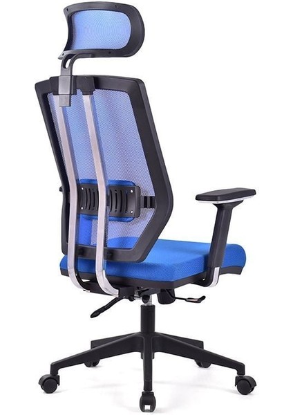 Koltuk Stilim Sera Mavi Fileli Pls Makam Koltuğu Ofis Koltuğu