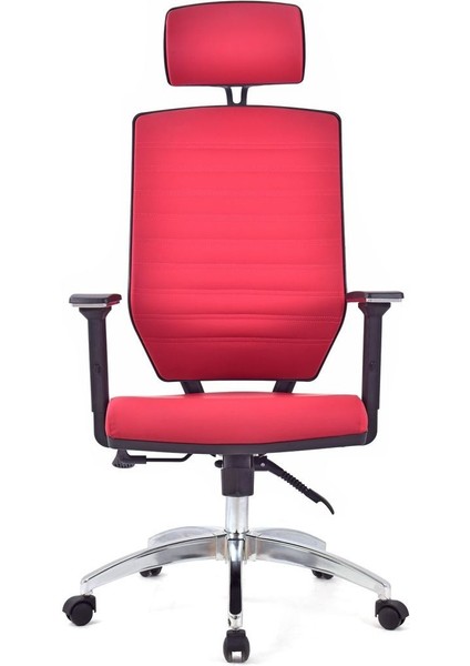 Koltuk Stilim Sera Kırmızı Deri Makam Koltuğu Ofis Koltuğu