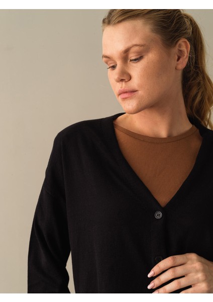 Kadın Siyah Slim Fit Basic Hırka fiyatları