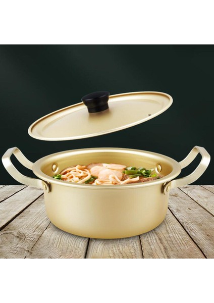 Koreli Ramen Erişte Pot Çift Sap Ramen Pişirme Potu Mutfak Aletleri Için 18CM (Yurt Dışından) fırsatları