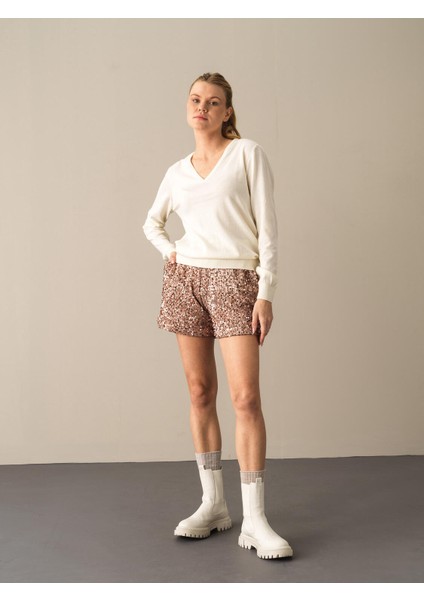 V Yaka %100 Pamuk Regular Fit Basic Kazak indirimleri