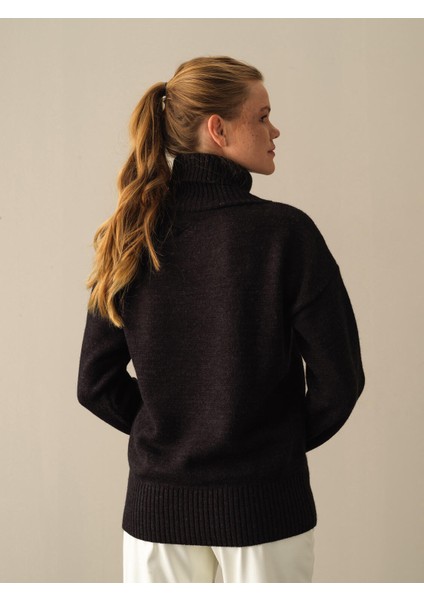 Kadın Siyah Big Oversize Kazak indirimleri