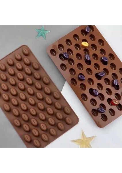 Silikon Çikolata Kalıbı Kahve Çekirdeği 18.5*11*1.4cm (Khc-18)