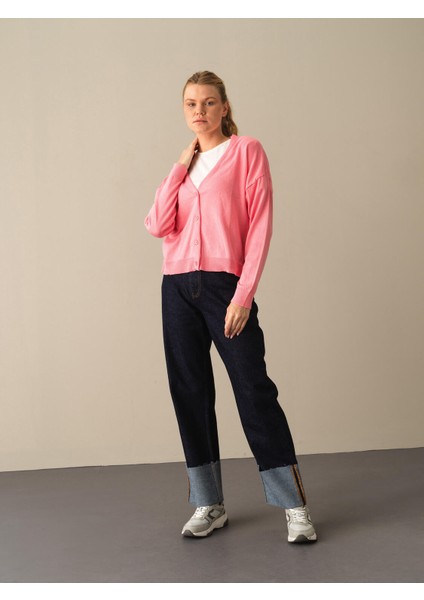 Kadın Pembe Slim Fit Basic Hırka modelleri