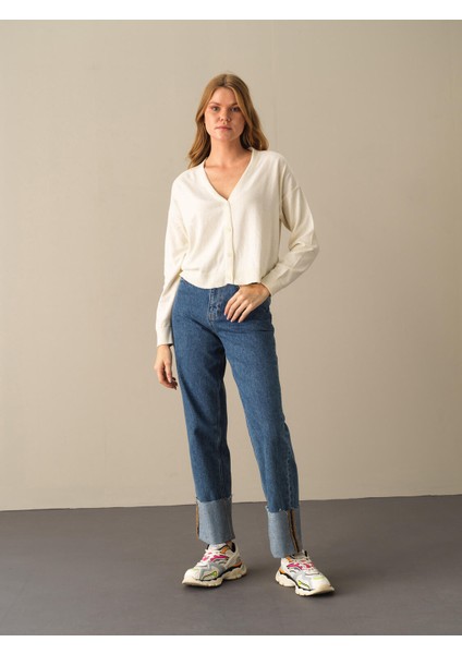 Kadın Ekru Slim Fit Basic Hırka fiyatları