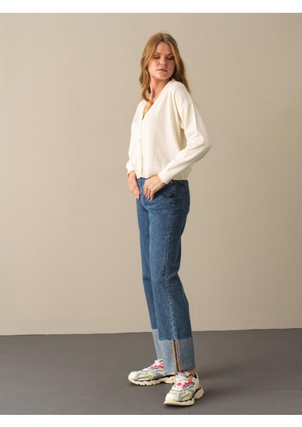 Kadın Ekru Slim Fit Basic Hırka fırsatları