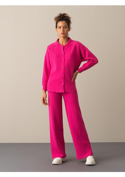 Kadın Fuşya Regular Fit Triko Pantolon fiyatları